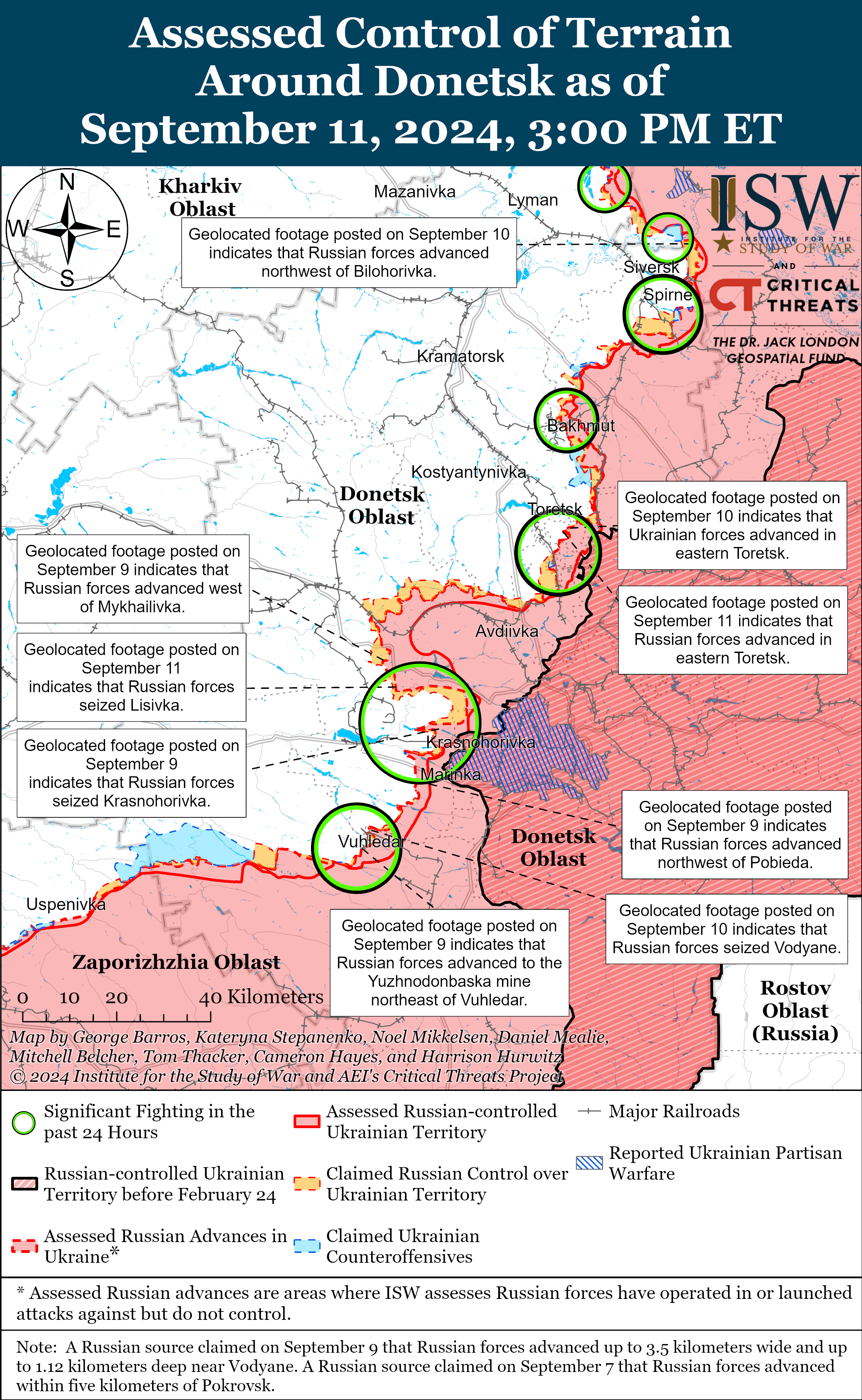 Росіяни, імовірно, захопили два села на Покровському напрямку: карти ISW